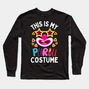 This Is My Purim Costume Jewish Funny Purim Hamantash Long Sleeve T-Shirt